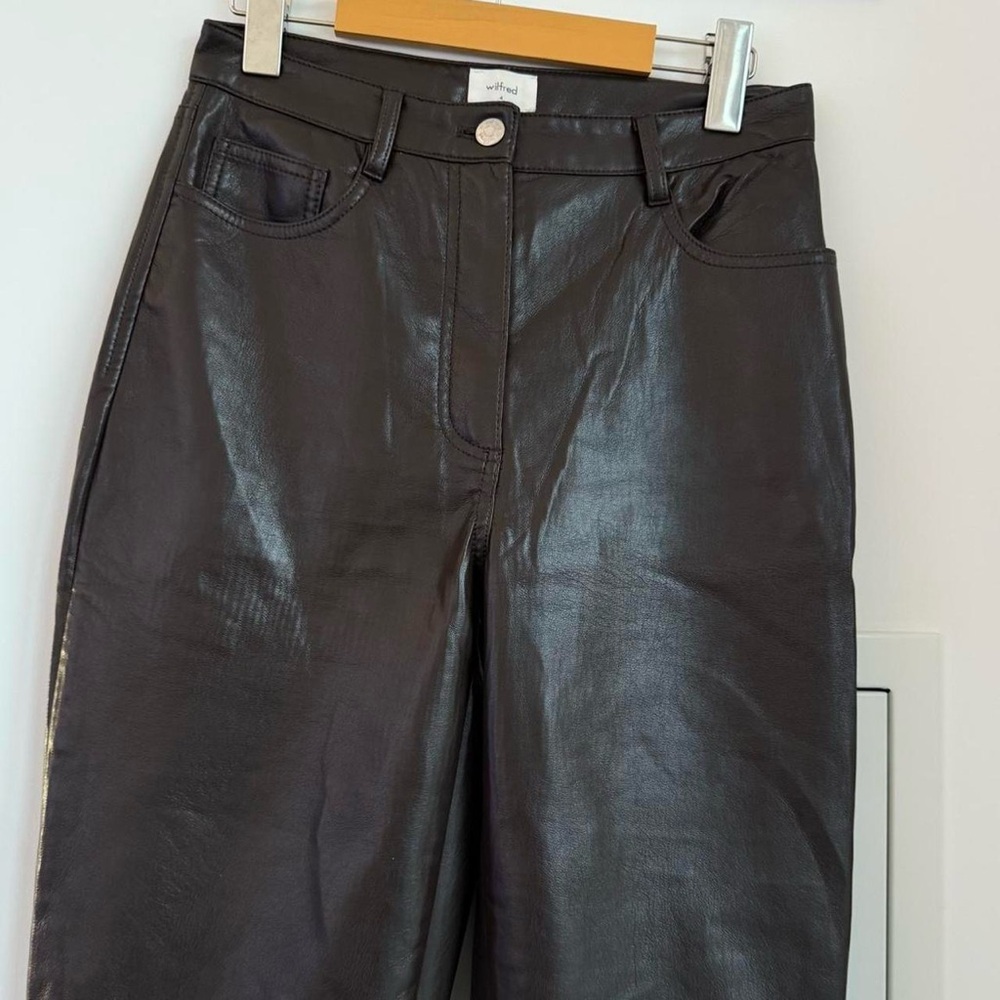 Wilfred Melina brown leather pants
